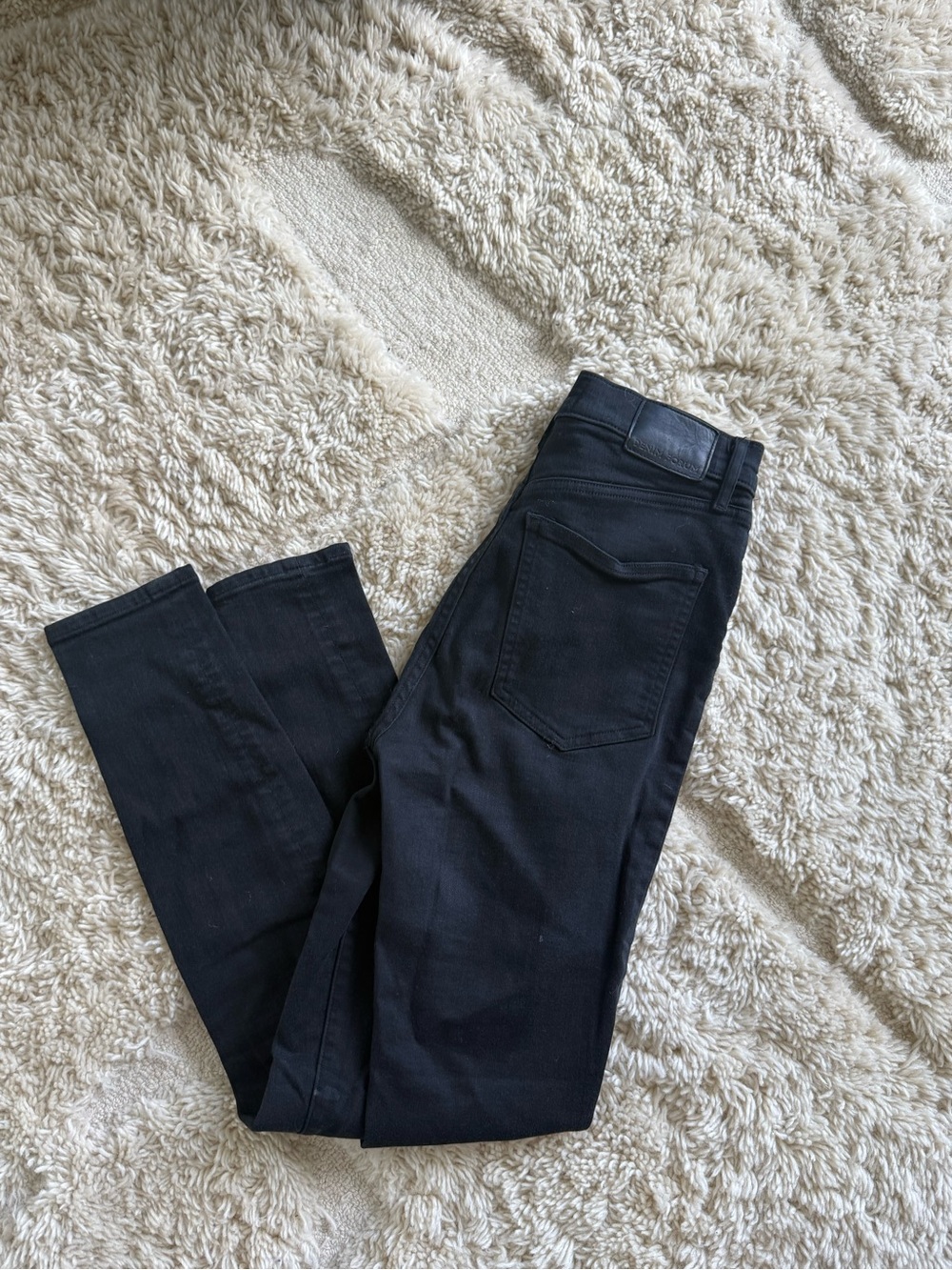 Denim Forum Black High-Rise Skinny Jeans